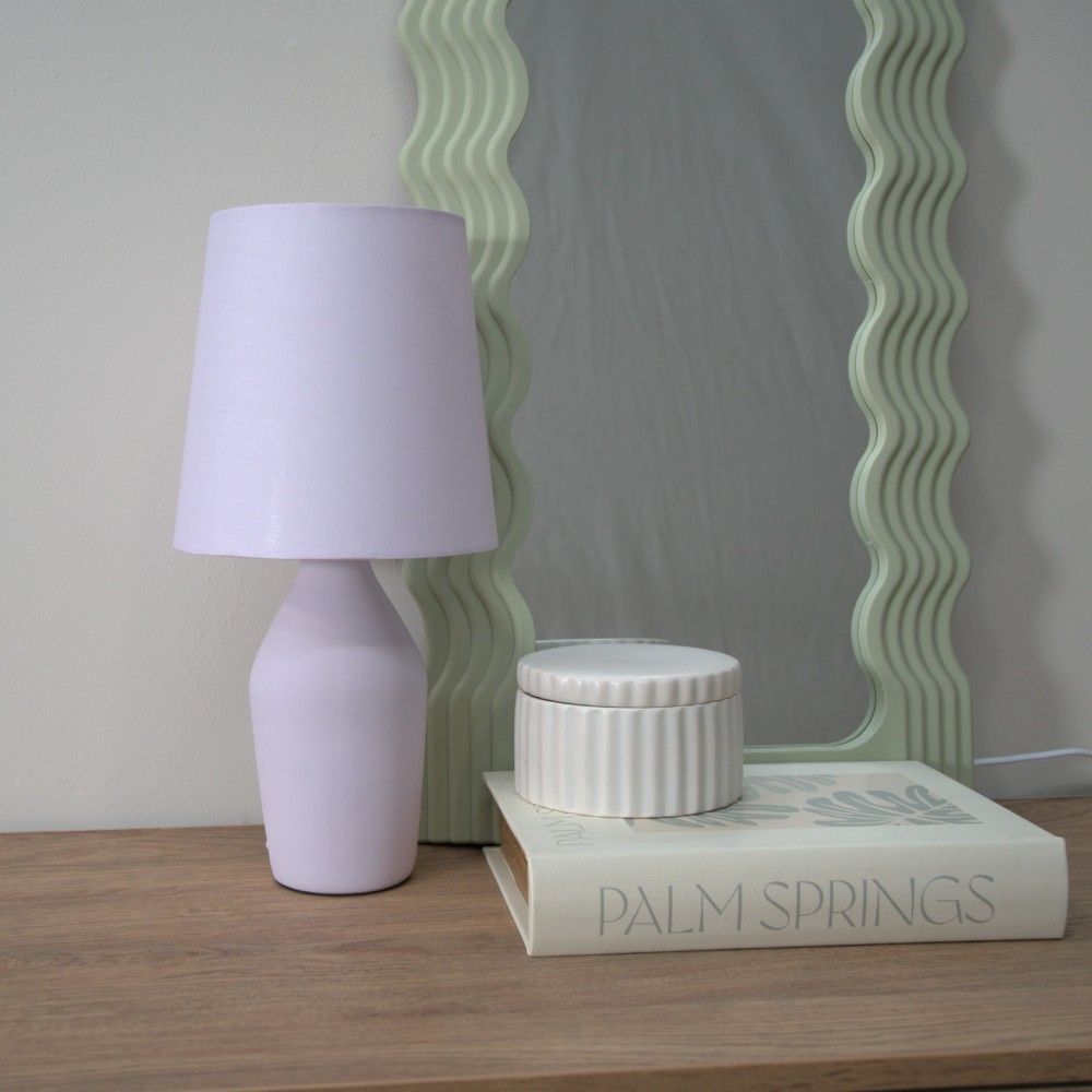 Arlo Ceramic Table Lamp With Matching Shade in Muted tones. 1x E14 (2690)