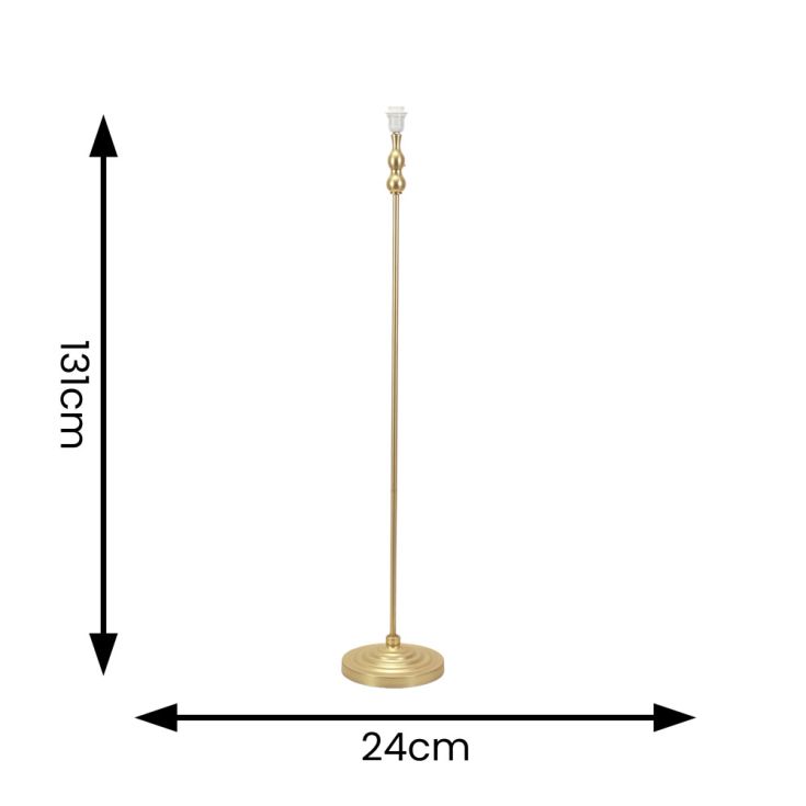 Maggie Candlestick Floor Lamp with a Slender Stem and Vintage Style Detailing, 1x E27