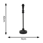 Maggie Candlestick Table Lamp with a Slender Stem and Vintage Style Detailing, 1x E14