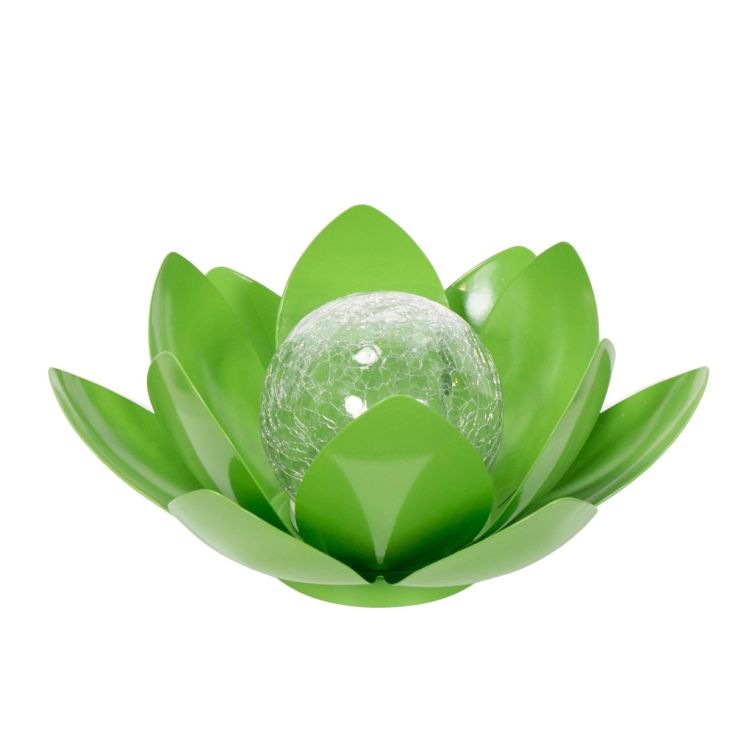 Solar Powered Metal Waterlily Light
