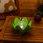 Solar Powered Metal Waterlily Light