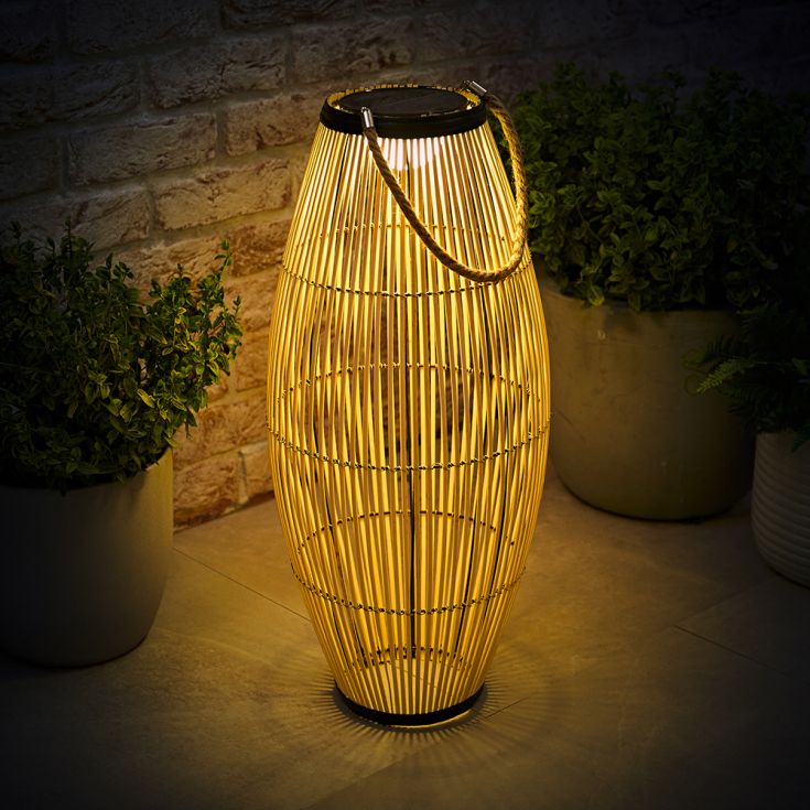 Solar Bamboo Floor Lamp
