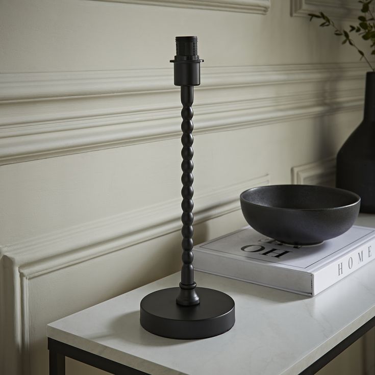 Maeve Bobble Table Lamp with a Slender Stem and Vintage Style Detailing, 1x E14