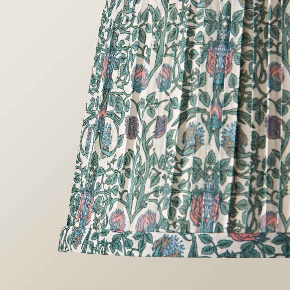 Green Abel Small William Morris Inspired Tapered Floral Print Easy Fit Shade