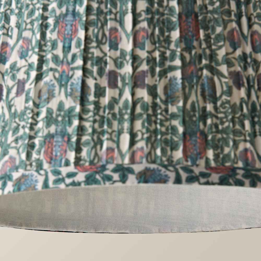 Green Abel Small William Morris Inspired Tapered Floral Print Easy Fit Shade