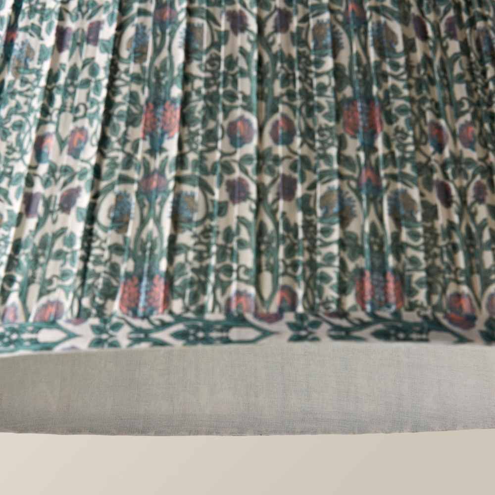 Green Abel Large William Morris Inspired Tapered Floral Print Easy Fit Shade