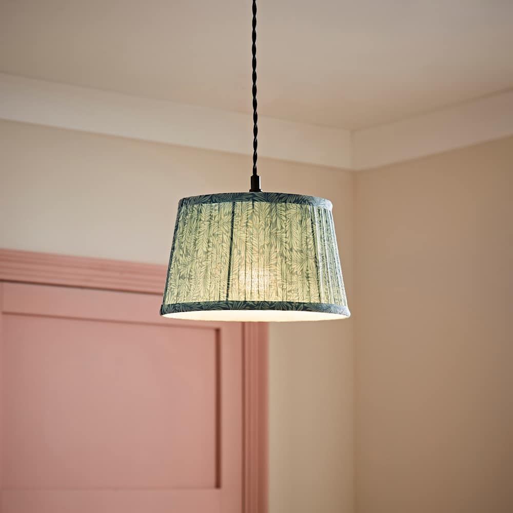 Blue Alba Small William Morris Inspired Tapered Floral Print Easy Fit Shade