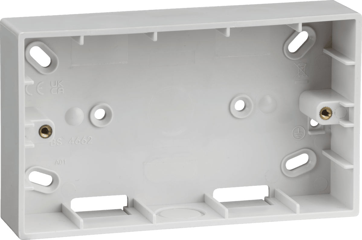 Luminosity Designs Ltd - 29mm PVC Double Back Box for Conduit and Trunking - PACK OF 10 - Luminosity Designs Ltd