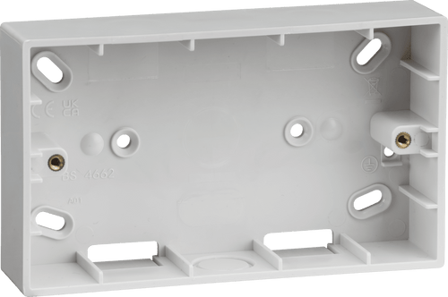 Luminosity Designs Ltd - 29mm PVC Double Back Box for Conduit and Trunking - PACK OF 10 - Luminosity Designs Ltd