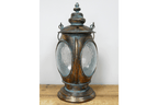 Luminosity Designs - 3 Window Antique Style Candle Lantern with Aged Patina and Dimpled Glass - Luminosity Designs Ltd