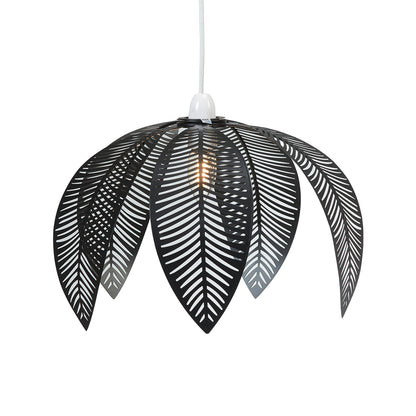 Palm Matt Black Metal Non Electric Pendant Shade