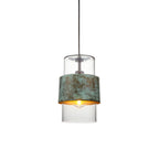 Metal and Glass Vintage Akari Industrial Style Pendant Light, 1x E27