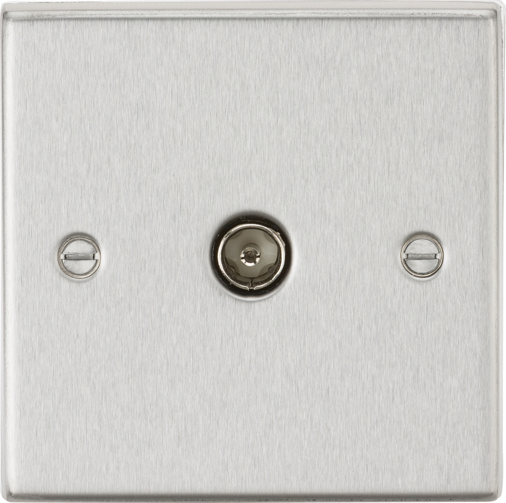 Squared Edge 1G TV Outlet Plate - Non Isolated