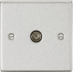 Squared Edge 1G TV Outlet Plate - Non Isolated