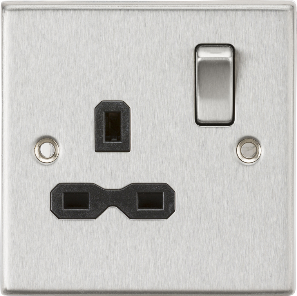 Squared Edge 13A 1G DP Switched Socket