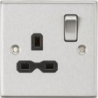 Squared Edge 13A 1G DP Switched Socket