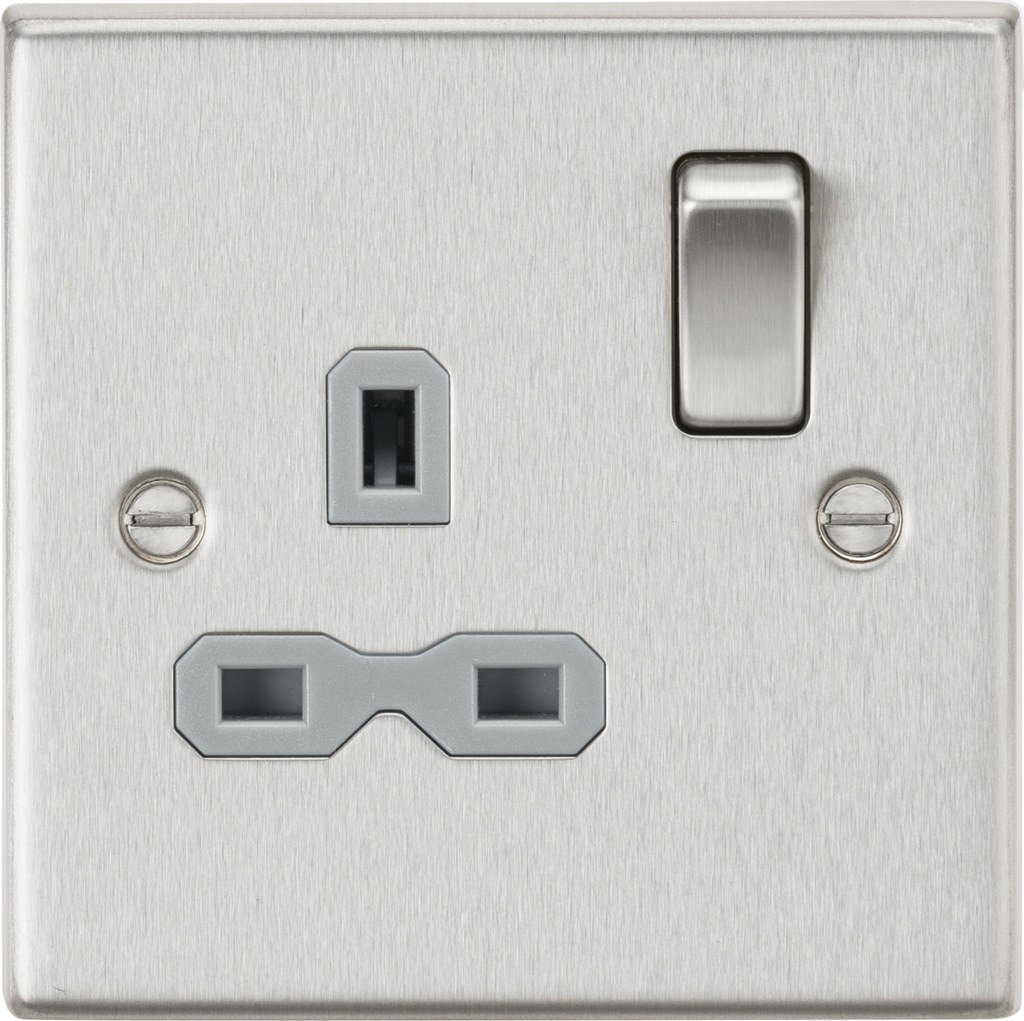 Squared Edge 13A 1G DP Switched Socket