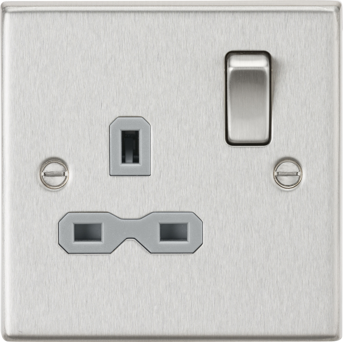 Squared Edge 13A 1G DP Switched Socket