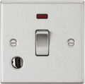 Squared Edge 20A 1G DP Switch with Neon & Flex Outlet