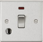Squared Edge 20A 1G DP Switch with Neon & Flex Outlet