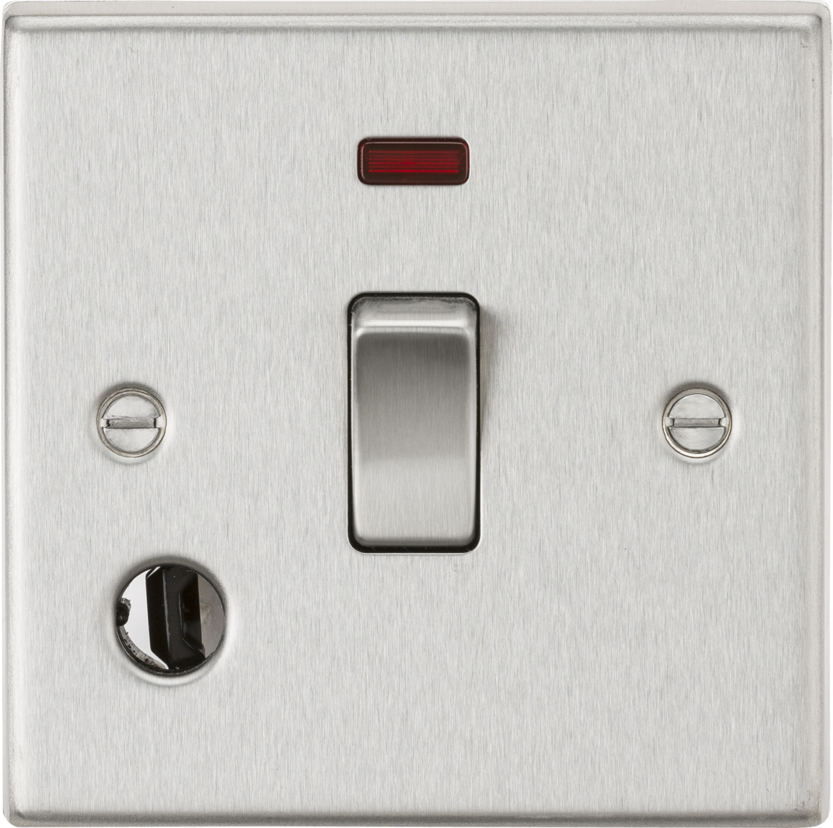 Squared Edge 20A 1G DP Switch with Neon & Flex Outlet