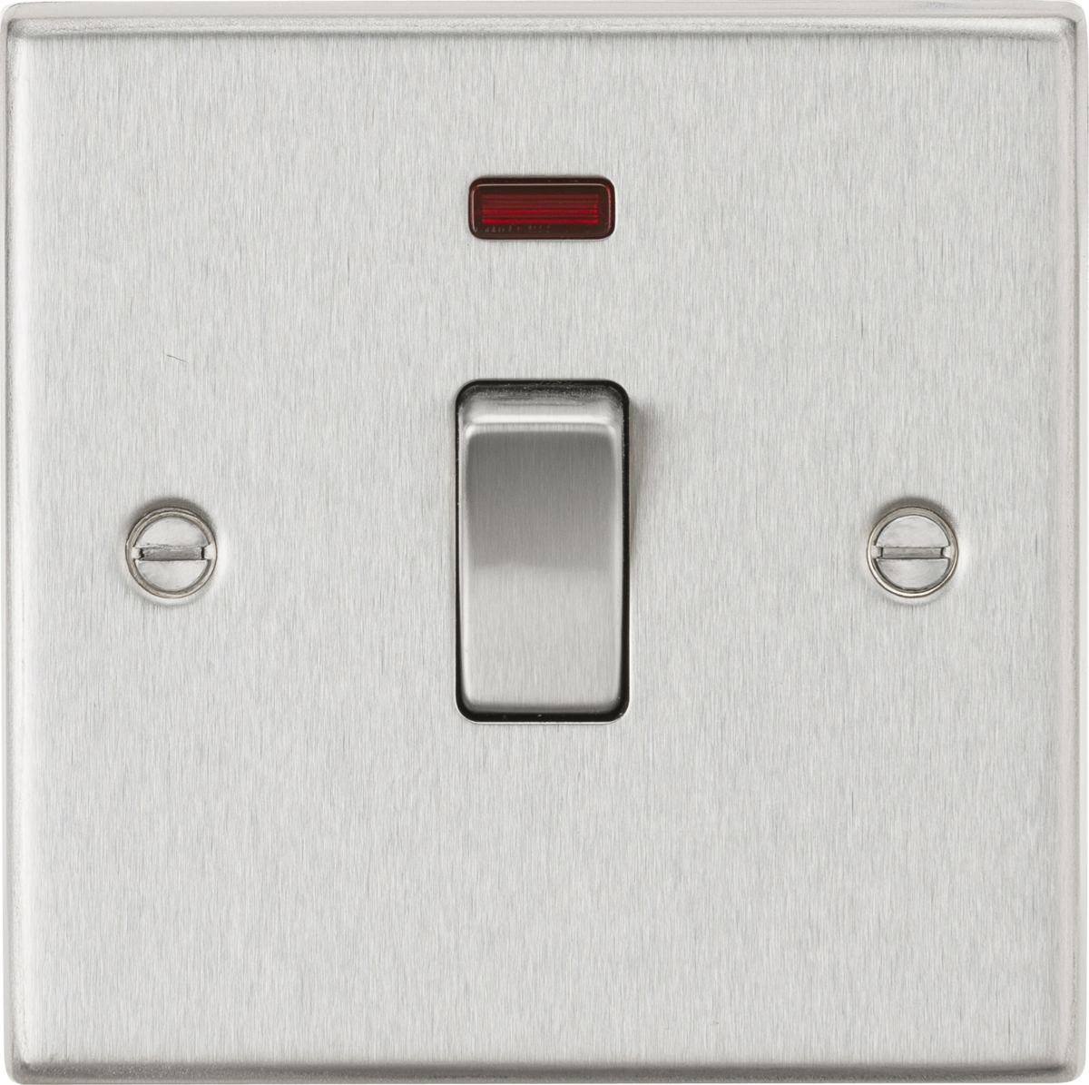 Squared Edge 20A 1G DP Switch with Neon