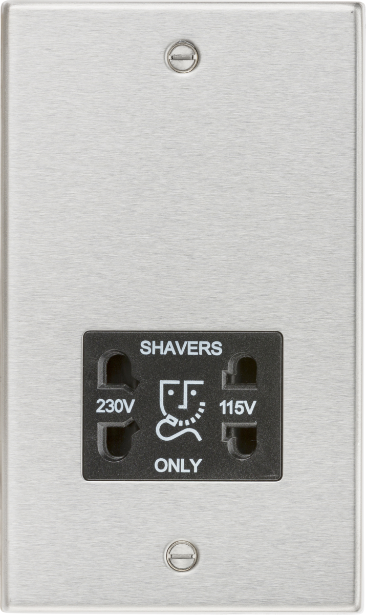 Squared Edge 115/230V Dual Voltage Shaver Socket