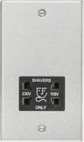 Squared Edge 115/230V Dual Voltage Shaver Socket