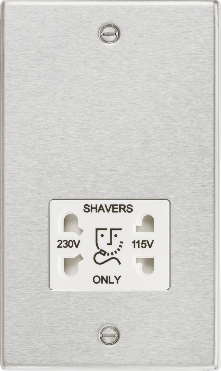 Squared Edge 115/230V Dual Voltage Shaver Socket