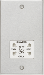 Squared Edge 115/230V Dual Voltage Shaver Socket