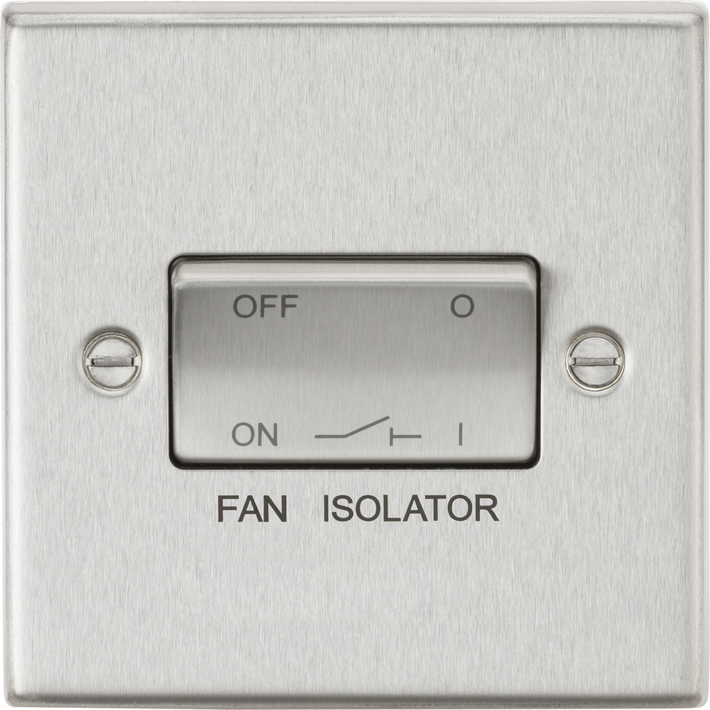 Squared Edge 10A Fan Isolator Switch