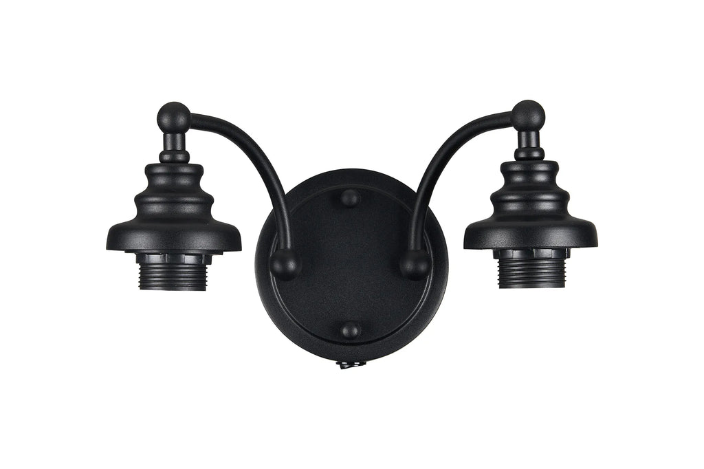 Sledmere Switched Wall Lamp (FRAME ONLY), 2 Light E27