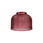 Sledmere 14.5x11cm Prismatic Dome Glass Shade With Flat Edge - 10 Colours