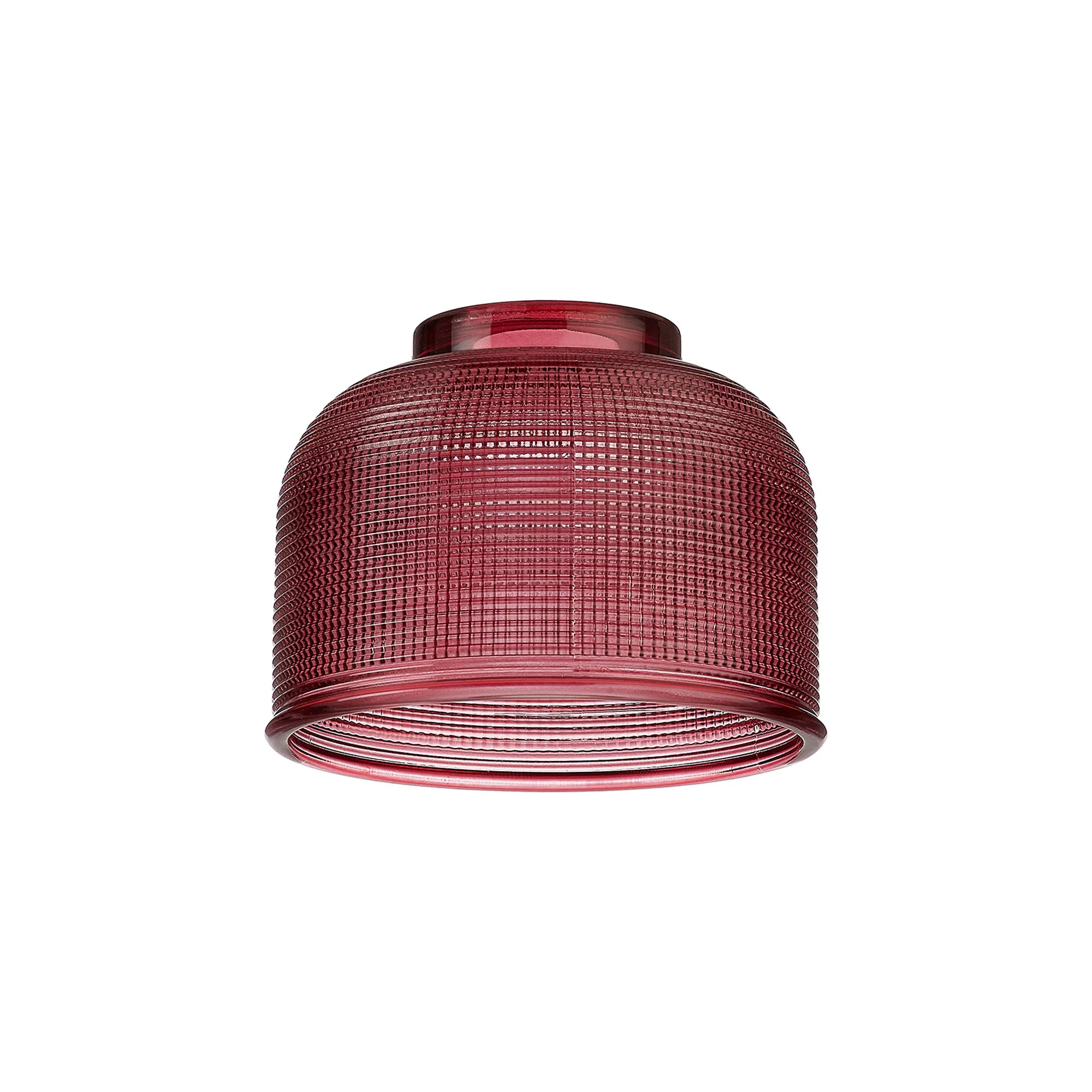 Sledmere 14.5x11cm Prismatic Dome Glass Shade With Flat Edge - 10 Colours