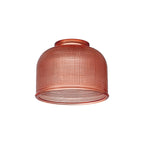 Sledmere 14.5x11cm Prismatic Dome Glass Shade With Flat Edge - 10 Colours