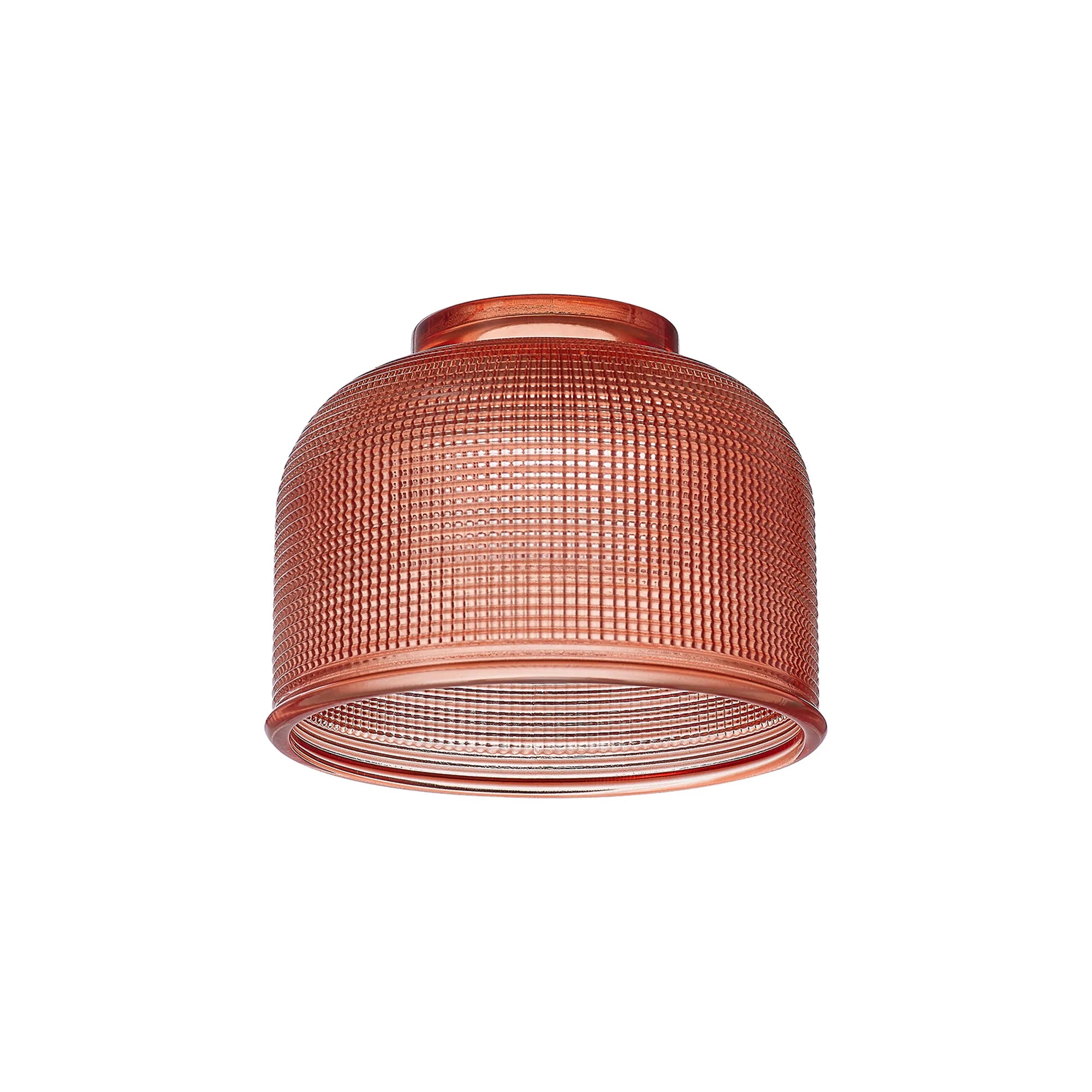 Sledmere 14.5x11cm Prismatic Dome Glass Shade With Flat Edge - 10 Colours