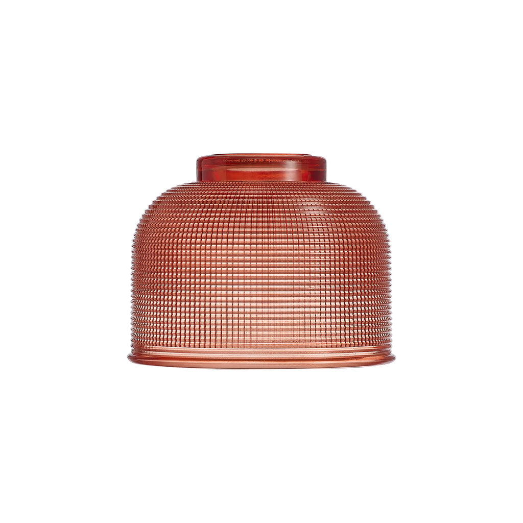 Sledmere 14.5x11cm Prismatic Dome Glass Shade With Flat Edge - 10 Colours