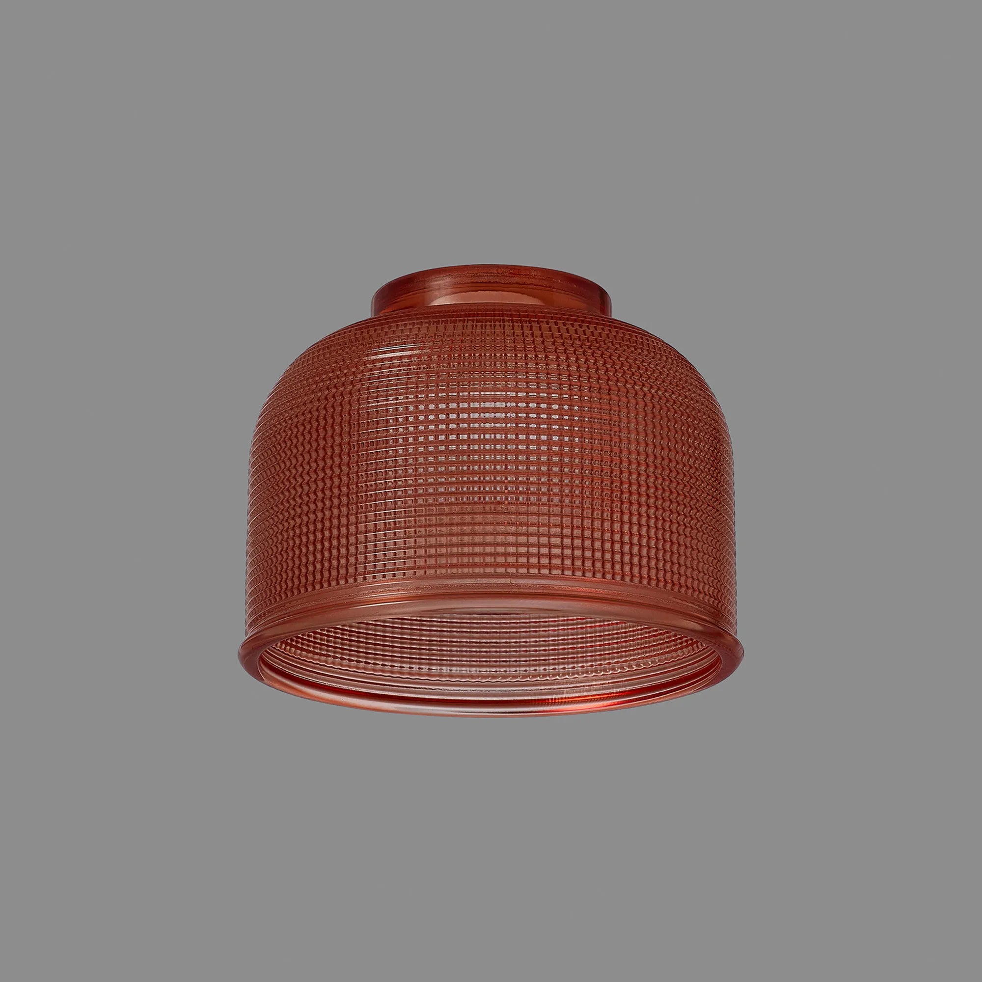 Sledmere 14.5x11cm Prismatic Dome Glass Shade With Flat Edge - 10 Colours