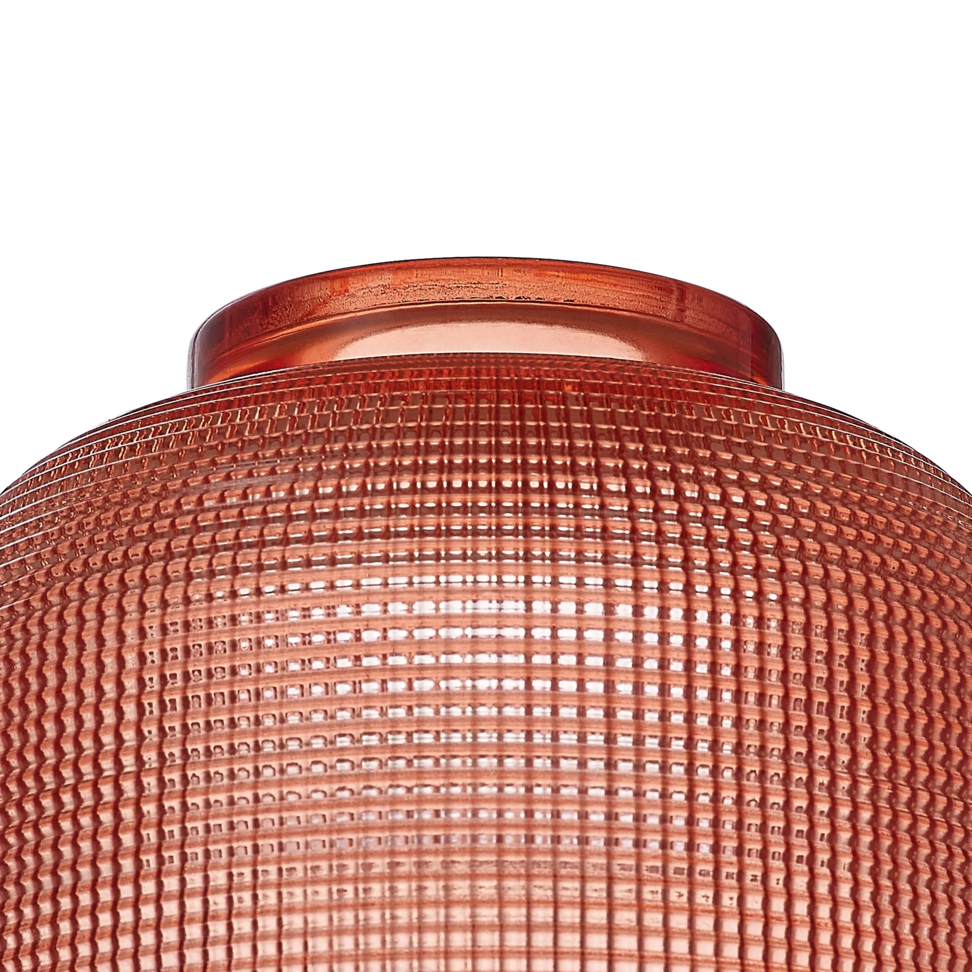 Sledmere 14.5x11cm Prismatic Dome Glass Shade With Flat Edge - 10 Colours