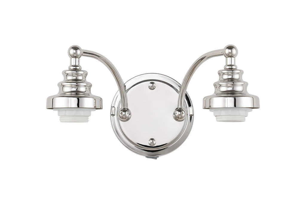 Sledmere Switched Wall Lamp (FRAME ONLY), 2 Light E27