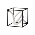 Ambrosia 20cm Table Lamp, 1 Spiral, 11W LED, Touch Dimmable, 3000K, 1100lm, Sand Black