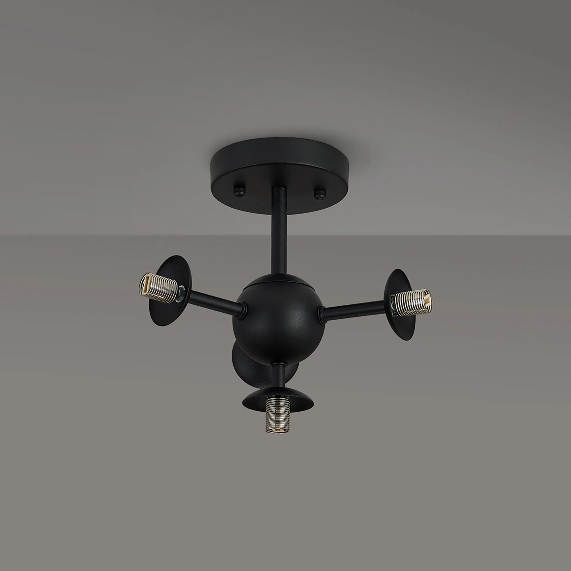 Simple Semi-Flush Multi Arm Ceiling Light (FRAME ONLY), 4 x G9