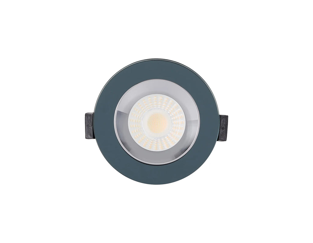 Giza Sleek Designer Colour Selectable IP65 Downlight With Shallow Crystal Circular Bezel