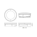 Giza Sleek Designer Colour Selectable IP65 Downlight With Shallow Crystal Circular Bezel