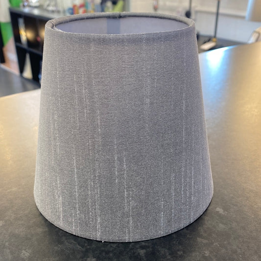 Hand Crafted Candle Clip Lampshade - Grey Taffeta