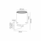 Dragon Thin Ribbed Clear Black and Brass Single Switched Wall Lamp, 1 xE27