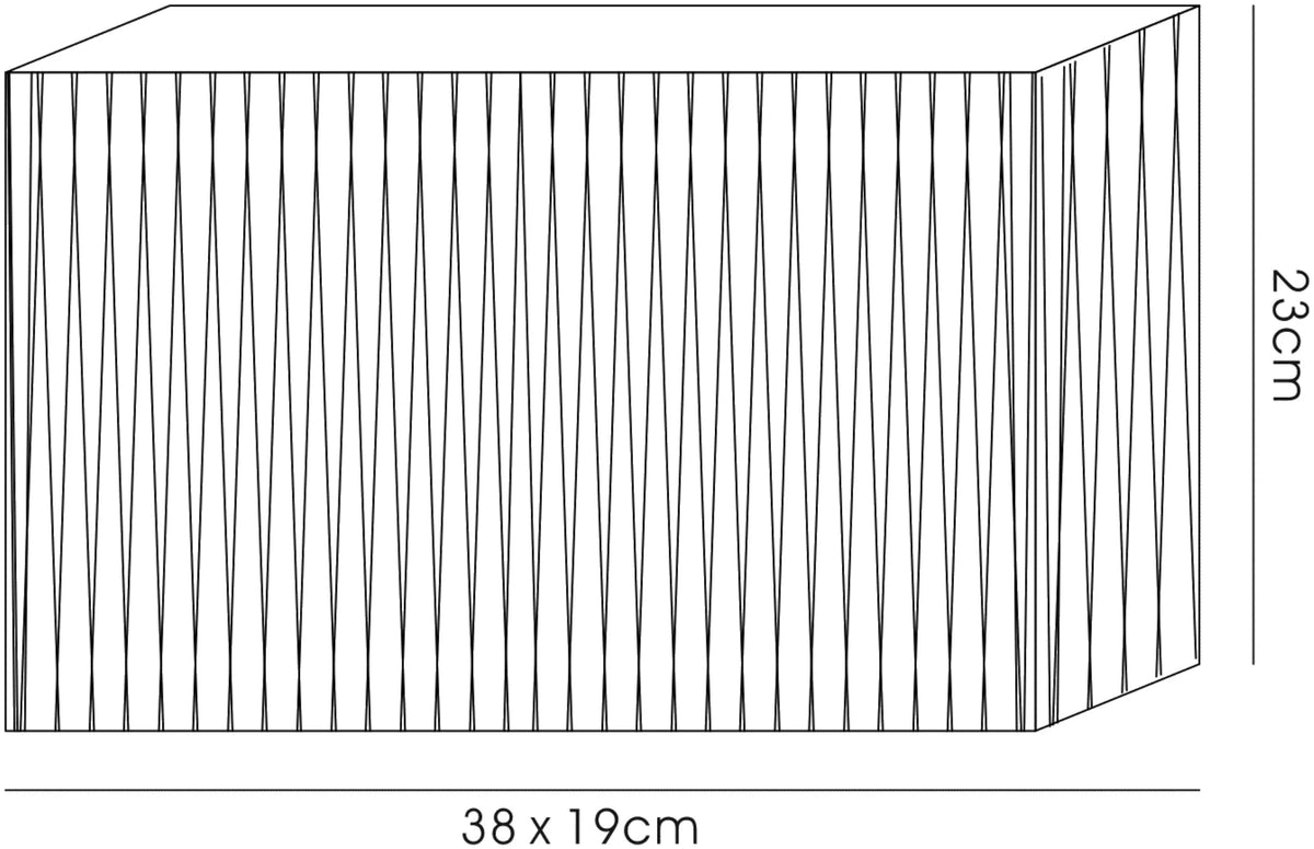 Diyas - 38cm Florence Rectangle Organza Shade For Table Lamp - Luminosity Designs Ltd