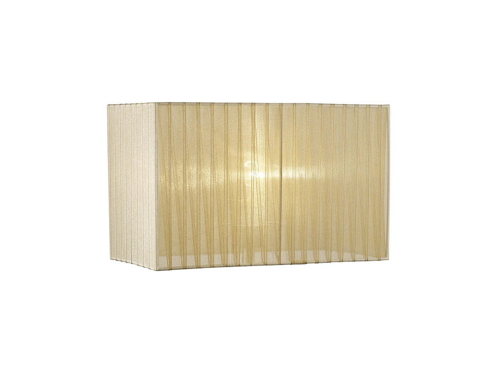 Diyas - 38cm Florence Rectangle Organza Shade For Table Lamp - Luminosity Designs Ltd