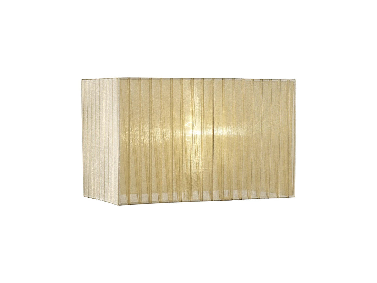 Diyas - 38cm Florence Rectangle Organza Shade For Table Lamp - Luminosity Designs Ltd