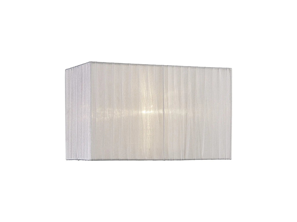 Diyas - 38cm Florence Rectangle Organza Shade For Table Lamp - Luminosity Designs Ltd